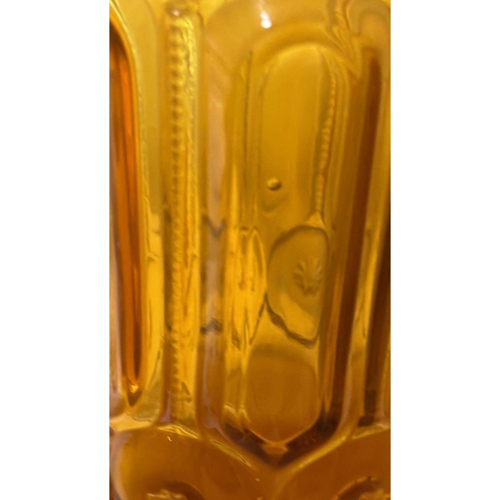 LE Smith Canister Set 4pc Amber Moon and Star Vintage Glass - Picture 7 of 12
